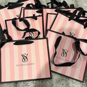 Victoria's Secret Pink and White Striped Bag